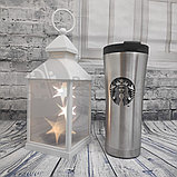 Термокружка Starbucks King Star, 500 мл Светлый металл с логотипом Starbucks, фото 6