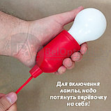 Лампочка Led на шнурке Lampada (светильник для шкафа) Красный корпус, фото 3