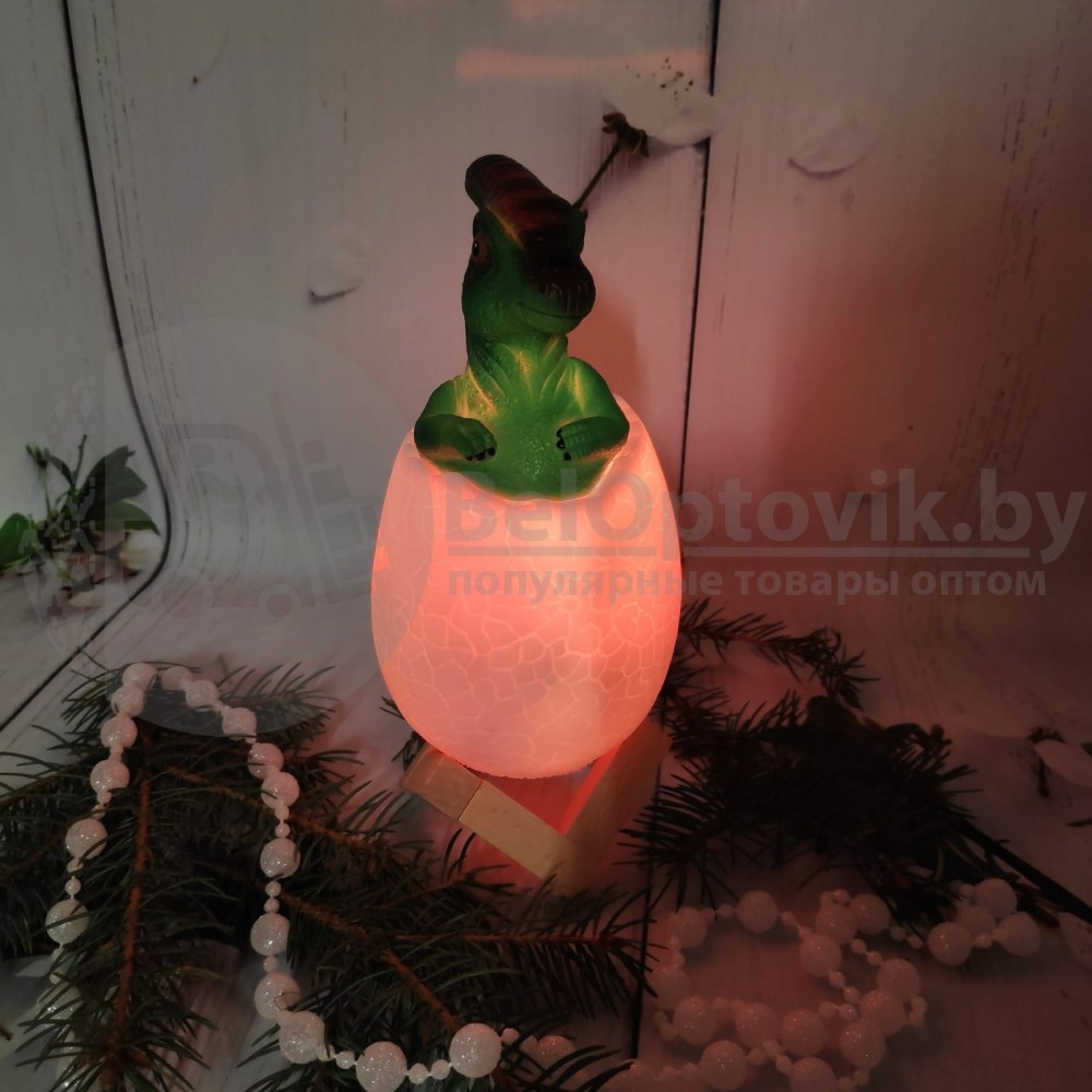 Светодиодный ночник Мезозой (лампа - ночник) 3D Динозавр игрушка с пультом управления, 16 цветов Паразауролоф - фото 3 - id-p132029159