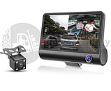 Видеорегистратор с тремя видеокамерами Video CarDVR Full HD 1080P, фото 7