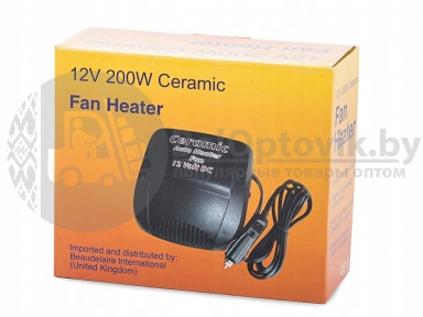 Автомобильный обогреватель с вентилятором Ceramic Fan Heater 12 V 200W
