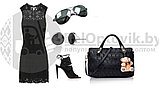 Комплект сумочек Fashion Bag под кожу питона 6в1 Чёрний, фото 5