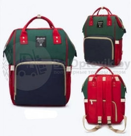 Сумка - рюкзак для мамы Baby Mo с USB /  Цветотерапия, качество, стиль Цвет MIX с карабином и креплением
