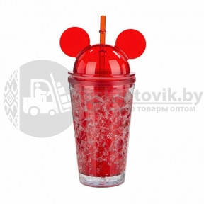 Охлаждающий стакан с трубочкой и крышкой Mickey