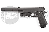 Модель пистолета G.6A Colt 1911 PD с глушителем и ЛЦУ (Galaxy), фото 3