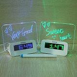 Креативные LED Часы-Будильник HIGHSTAR Неоновый (синий), фото 8