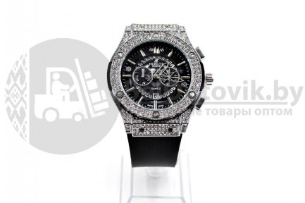 Часы HUBLOT диаметр 3,5 см с 2-мя циферблатами