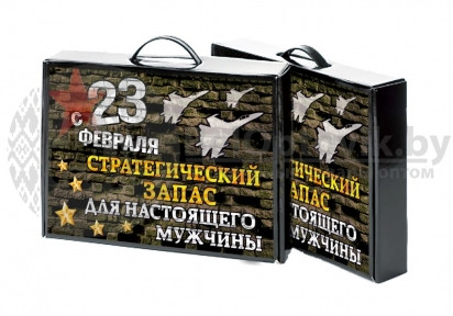 Мужские носки в подарочном кейсе, хлопок (10 пар) Стратегический запас 23 февраля