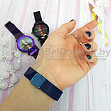 Стильные женские часы Hannah Martin на магнитном ремешке Индиго, фото 2