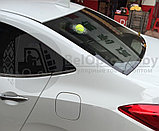 Разыграй друга Силиконовая 3D наклейка на автомобиль Разбитое стекло  Теннисный мяч, фото 3