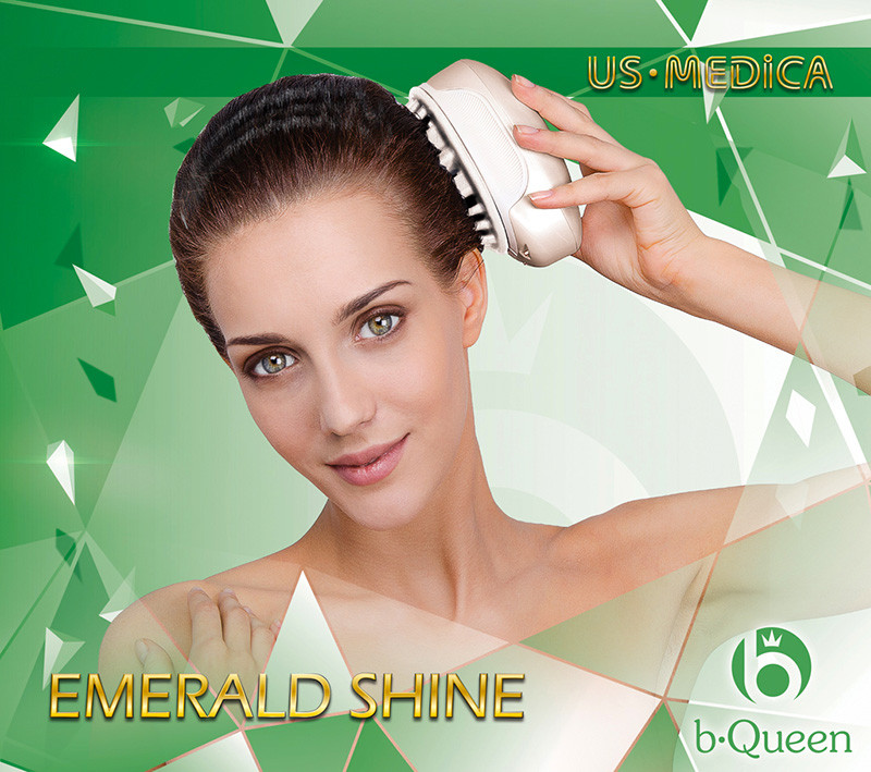 Прибор для мытья и массажа головы US MEDICA Emerald Shine (розовый) - фото 1 - id-p9338862