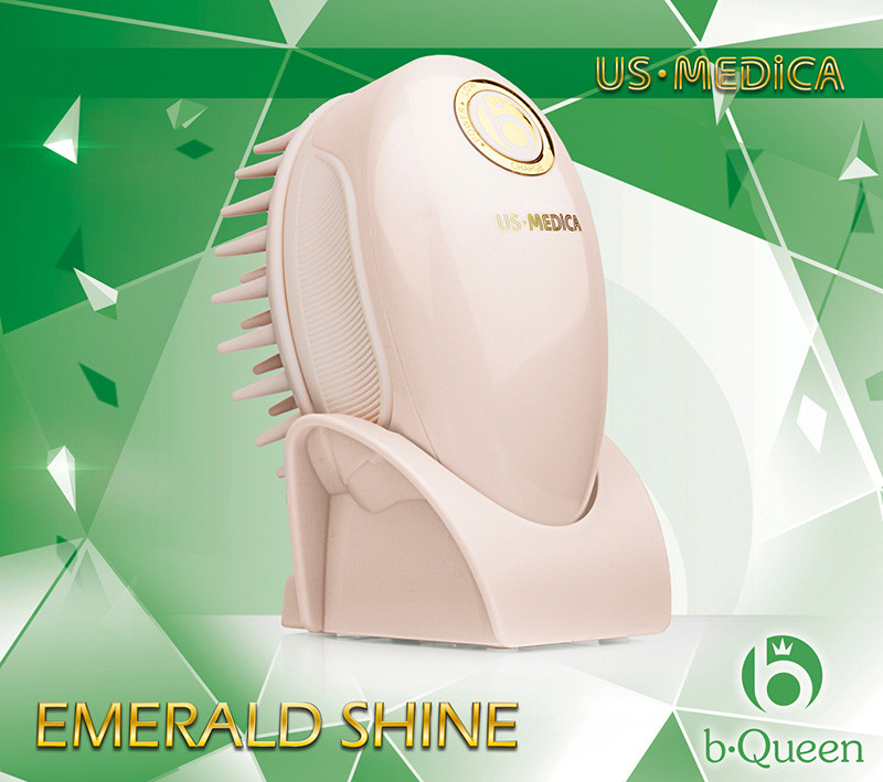 Прибор для мытья и массажа головы US MEDICA Emerald Shine (розовый) - фото 5 - id-p9338862