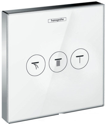 Переключатель режимов Hansgrohe ShowerSelect Glass 15736400 (белый/хром), фото 2