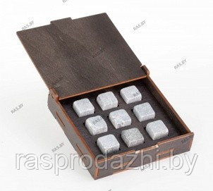 Премиальный набор камней для напитков в деревянной коробке - фото 1 - id-p132067062
