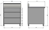Стол-тумба 500х800 GRILL MASTER (Гриль мастер) арт. 40005