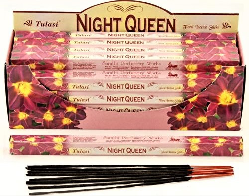 Благовония Королева Ночи (Tulasi Night Queen), 8шт поднимает настроение - фото 1 - id-p132119832