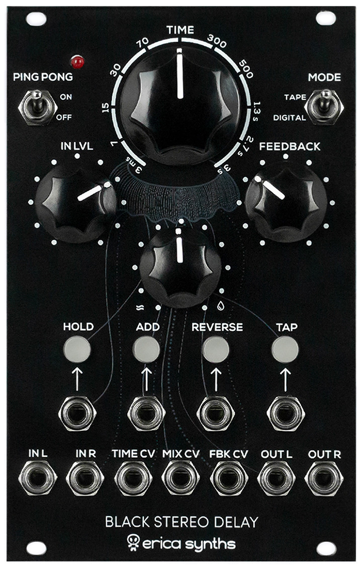 Синтезаторный модуль Erica Synths Black Stereo Delay - фото 1 - id-p132124759