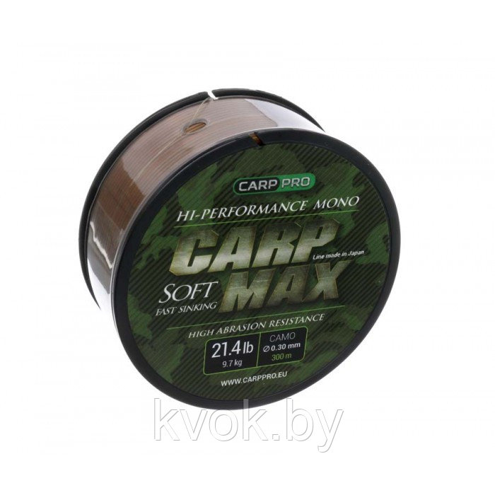 Леска Carp Pro Carp Max Camo 300 м, 0,3 мм - фото 1 - id-p132127301