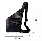 Мужская сумка-кобура Черная, фото 8