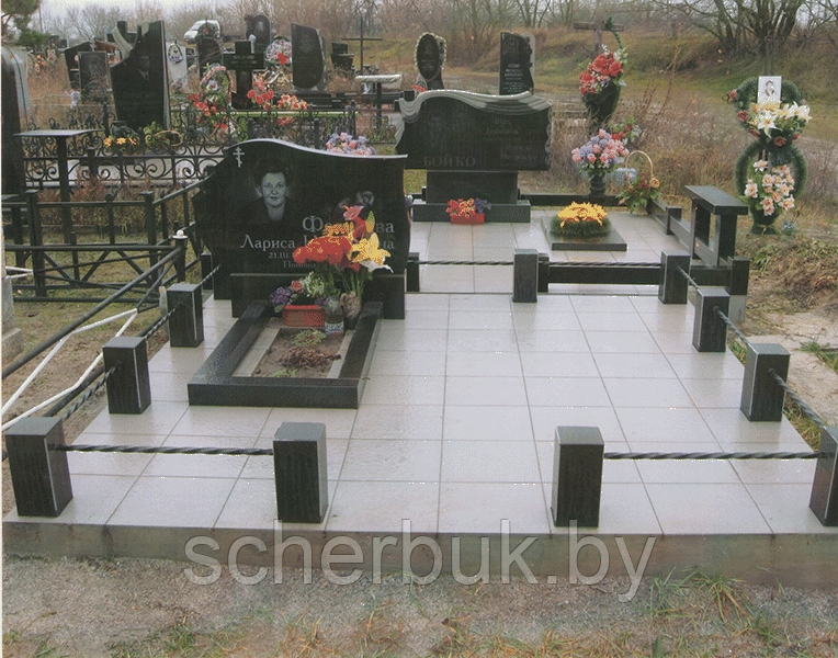 Ограды из гранита, заказать ограду на кладбище в Минске - фото 3 - id-p9364695