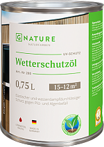 Защитное масло для внешних работ GNature 280 Wetterschutzöl 2.5, фото 2
