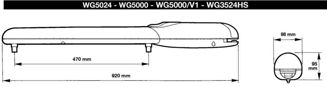 WG3524HS BD KIT привод Nice для распашных ворот с шириной створки до 3 м и весом до 200 кг - фото 3 - id-p129921001