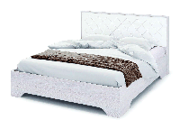 Кровать Сальма 1,6 м КР 022 - Анкор / Белый глянец - Стендмебель