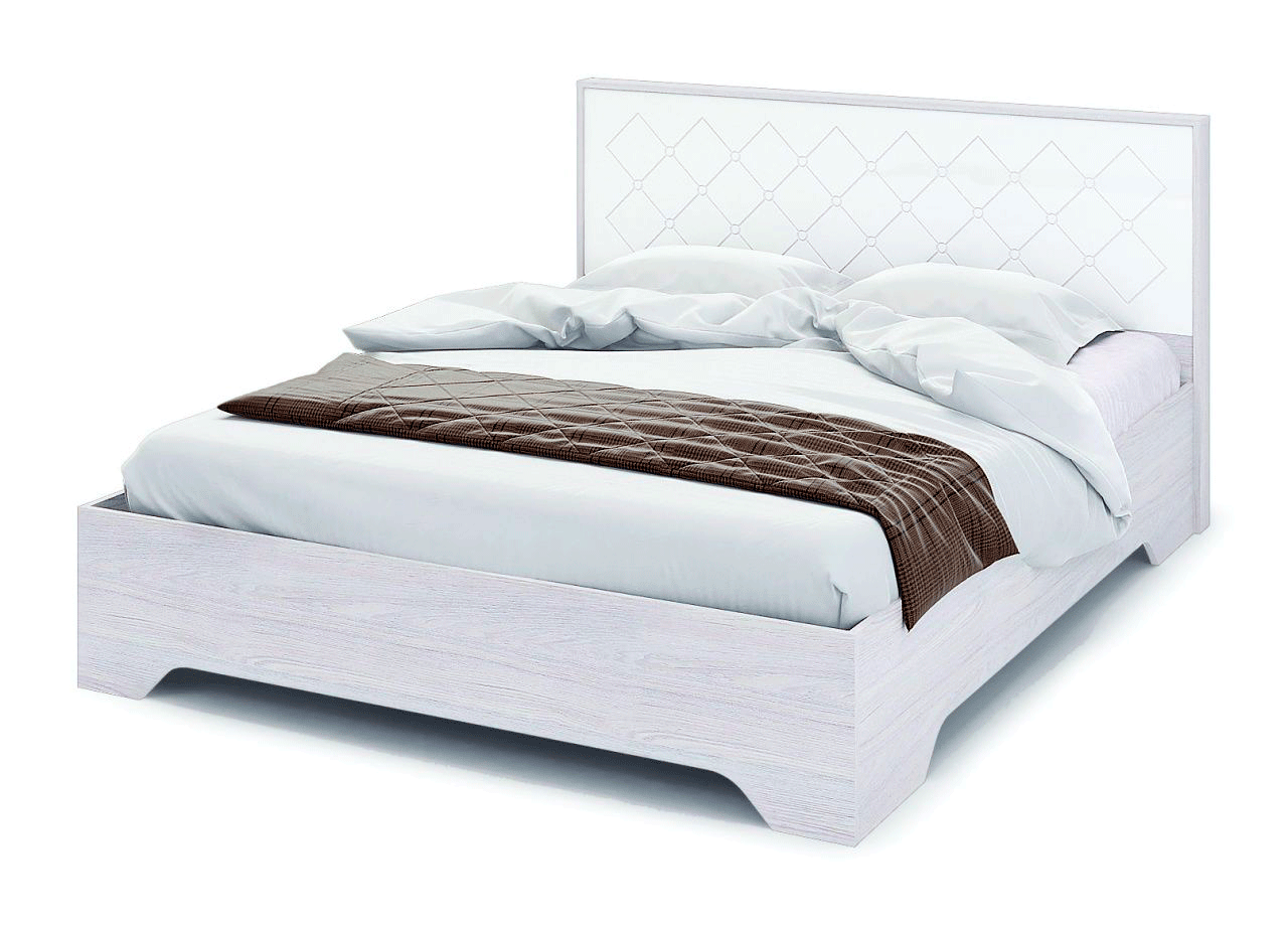 Кровать Сальма 1,6 м КР 022 - Анкор / Белый глянец - Стендмебель - фото 1 - id-p132207843