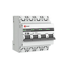 Автоматический выключатель ВА 47-63, 4Р 20А 
(C) 4,5кА EKF PROxima