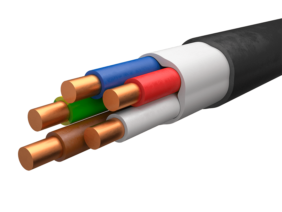 Кабель ВВГнг-LS 5х2,5 ок (Экокабель)