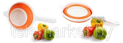 Складной силиконовый дуршлаг Flat Colander