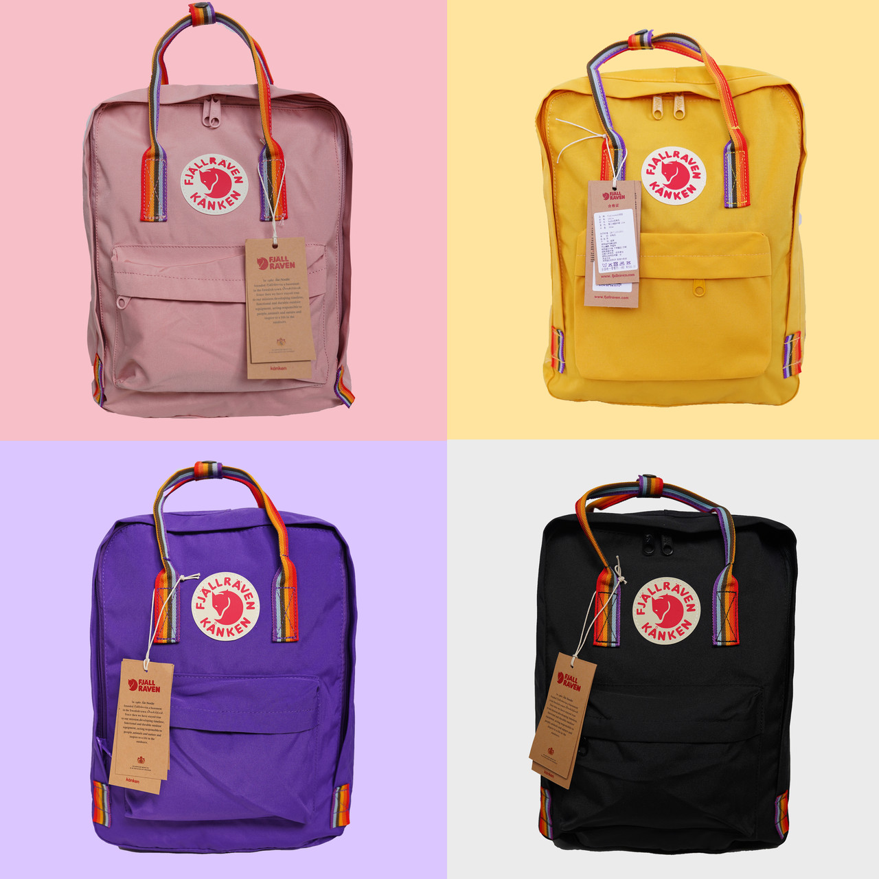 Рюкзаки Fjallraven Kanken Classic Rainbow 16л + подарок