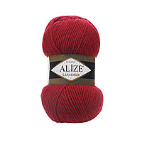 Пряжа Alize Lanagold 240 м. цвет 56 красный