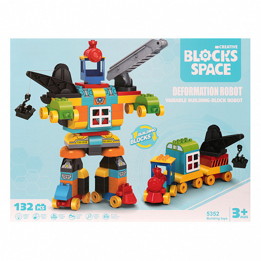 Конструктор JDLT Blocks Space 5352 Робот-машина (аналог Lego Duplo) 132 детали - фото 3 - id-p132222290