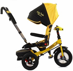 Детский трёхколёсный велосипед Baby Trike Premium желтый - фото 2 - id-p132224761