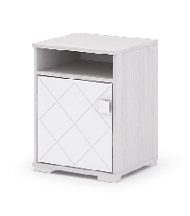 Тумба прикроватная Сальма ТБ 021 - Анкор / Белый глянец - Стендмебель