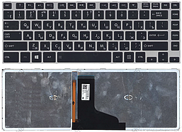 Клавиатура для ноутбука Toshiba Satellite M40-A, M40T-A, M45-A, M45T-A, черная, рамка серая