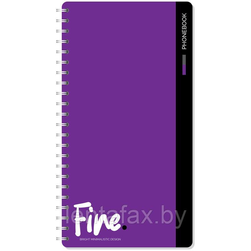 Телефонная книга А5, 80л., на гребне OfficeSpace "Моноколор. Fine color", с высечкой