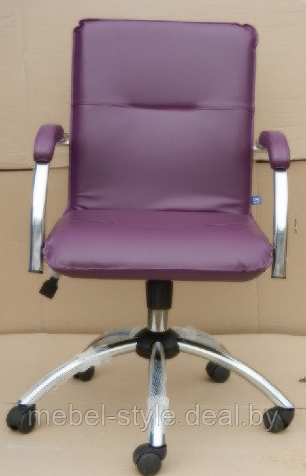 Кресло САМБА с мягкими подлокотниками на хромированной крестовине, SAMBA GTP кож/зам EV- - фото 1 - id-p9380741