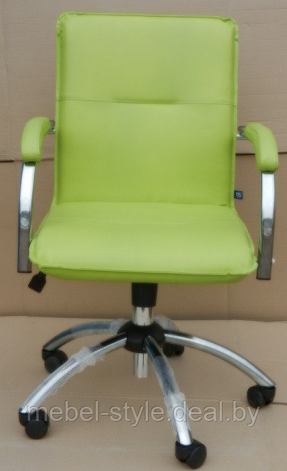 Кресло САМБА с мягкими подлокотниками на хромированной крестовине, SAMBA GTP кож/зам EV- - фото 4 - id-p9380741
