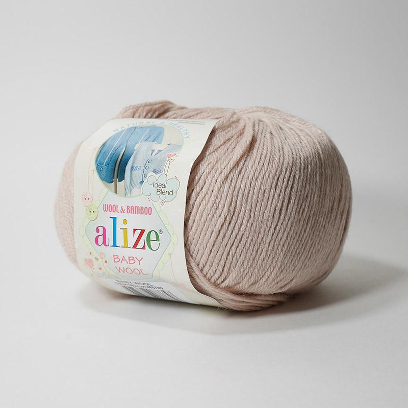 Пряжа Alize Baby Wool цвет 382 пудровый