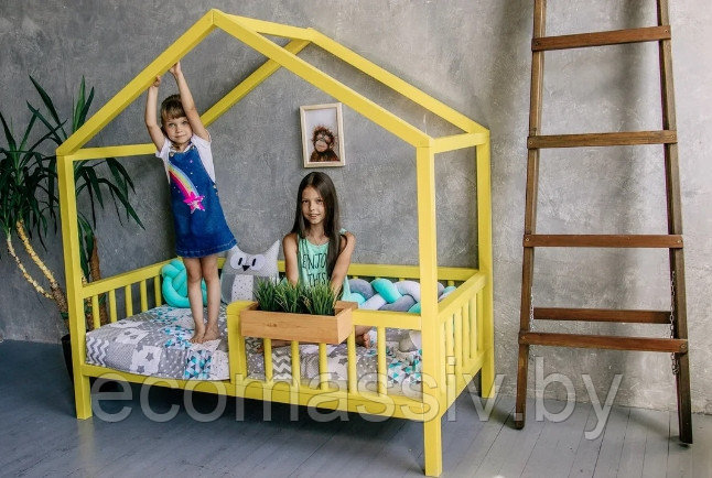 Кровать детская Томми дом (широкая крыша) - фото 5 - id-p132294764