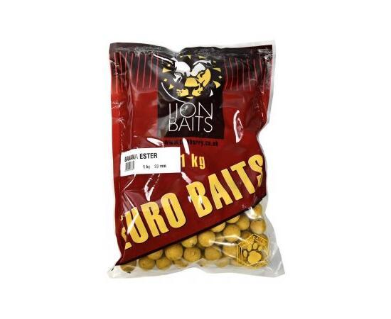 Lion Baits Бойлы тонущие серии EURO BAITS 20 мм банановый эфир- 1 кг