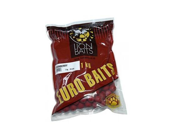 Lion Baits Бойлы тонущие серии EURO BAITS 20 мм клюква - 1 кг