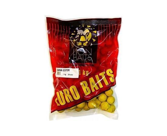 Lion Baits Бойлы тонущие серии EURO BAITS 24 мм банановый эфир - 1 кг