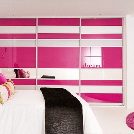 Розовый шкаф-купе в спальню - фото 1 - id-p9384112