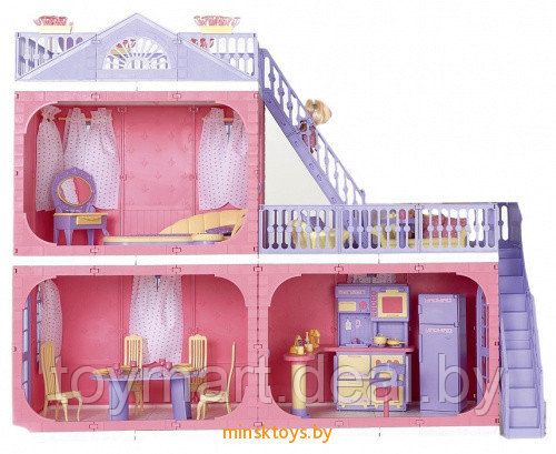 Дом для кукол пластиковый - Коттедж. Маленькая принцесса, Огонёк С-1457