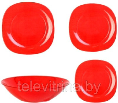 Столовый сервиз CARINE COLORAMA RED 19 пр 6 персон арт.: J7774