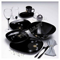 Столовый набор посуды Luminarc SEQUINS BLACK 19 пр 6 персон арт.: E8062