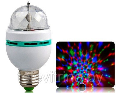Новогодний светильник (ночник) вращающийся с цветомузыкой LED Full Color Rotating Lamp (арт.9-2346) - фото 1 - id-p34646512